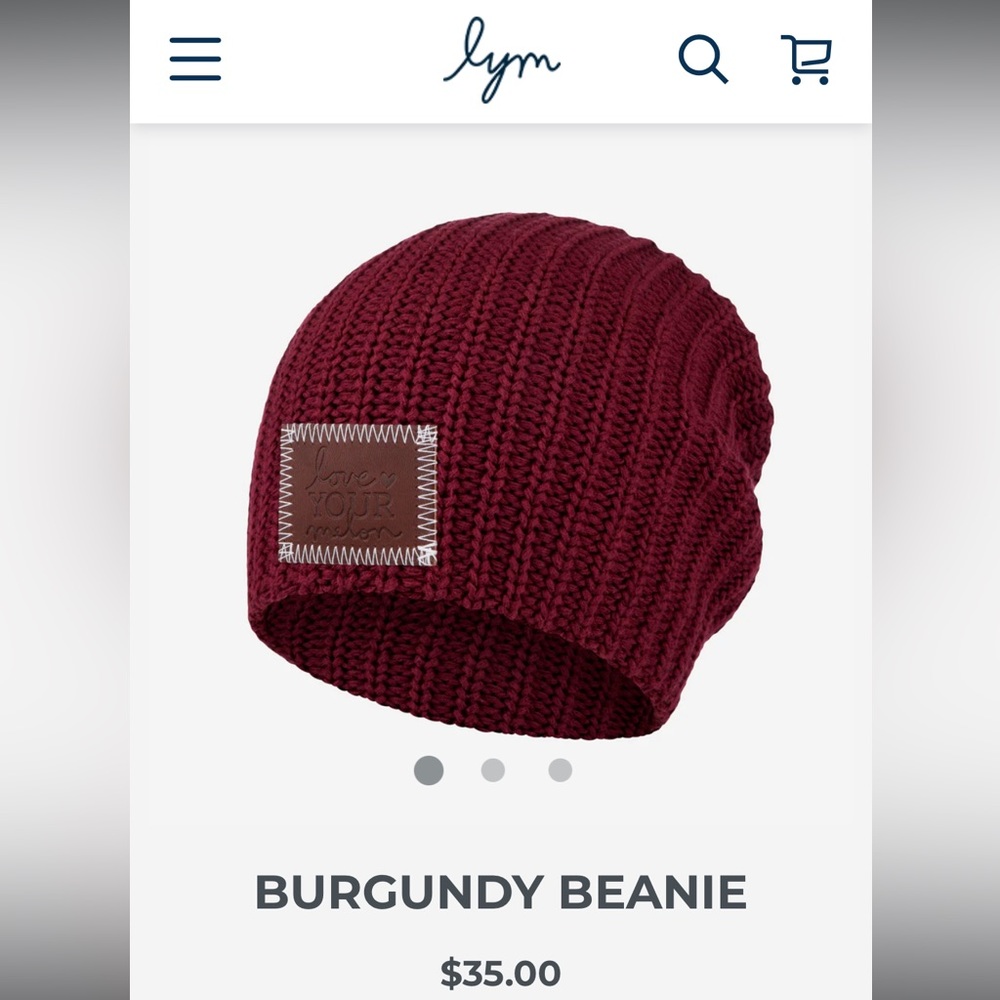 Love your Melon Burgundy Beanie